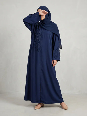 Regal Navy Blue Abaya